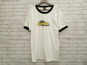 ALSTYLE アルスタイル バットマン Tシャツ/ロンT サイズＬ ホワイト×ブラック 店舗受取可