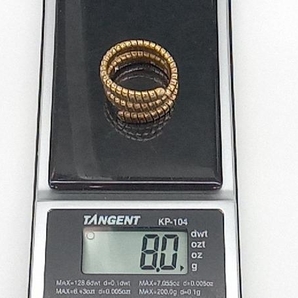 K18 18金 750 指輪 リング フリーサイズ 約8.0g イエローゴールド 店舗受取可の画像8