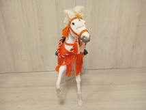 現状品 飾り馬　飾馬　白馬　置物　端午の節句　五月人形　こどもの日　馬人形　京人形_画像2