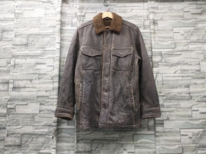 90s/OLD GAP/レザージャケット/ハーフコート/裏ボア/牛革/カウレザー/古着/VINTAGE/オールドギャップ/ブラック/Mサイズ