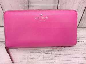 【大幅最終値下げ！】kate spade ケイトスペード PWRU2076 ラウンドファスナー長財布 パッションピンク