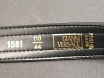 【即決】GIANNI VERSACE ジャンニ ヴェルサーチ 3連バックルベルト メドゥーサ 110 ／44 ブラック系 ゴールド金具 Versace versace_画像4