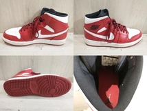 通年 NIKE ナイキ AIR JORDAN 1 MID CHICAGO 現状品 554724-605 28cm_画像3