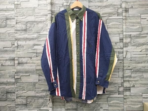 90s/NAUTICA/ストライプ/マルチカラー/ボタンダウン/XL/ノーティカ/古着/VINTAGE/長袖シャツ/オーバーサイズ