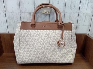 MICHAEL KORS マイケルコース 35T9GAKS3B バッグ ブラウン ホワイト キャンパス レザー ショルダー バッグ ハンドバッグ 2way