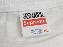 通年 Supreme シュプリーム HYSTERIC GLAMOUR Long sleeve T-shirt 21ss XL ホワイト_画像3