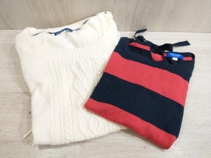 冬 BURBERRY BLUE LABEL バーバリーブルーレーベル CRESTBRIDGE 2点セット 現状品 ニット チュニック 38