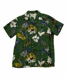 WACKO MARIA 17SS FLORAL S/S HAWAIIAN SHIRTS Size:M ワコマリア アロハシャツ グリーン 店舗受取可