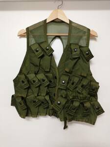 US. ARMY AMMUNITION CARRYING VEST ベスト 弾薬運搬 サイズS 80s オリーブ メンズ通年