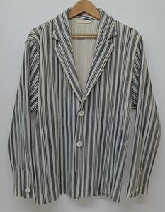 ISSEY MIYAKE イッセイミヤケ HOMME PLISSE オム プリッセ 22ss プリーツ テーラードジャケット HP21FD330 LENO STRIPE ストライプ Lサイズ