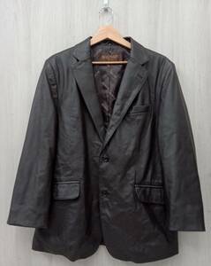 BALMAIN tailored jacket sheep leather 2L size Brown sleeve repair equipped 