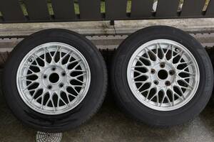 BBS 日産純正 CG15 15x6.5j +45 PCD114.3 5穴　センターキャップなし　2本セット タイヤ 185/65R15