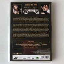 〔DVD〕Close to you Remembering the Carpenters　カーペンターズ_画像2