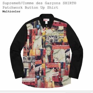 即発送 国内正規 18AW シュプリーム コムデギャルソン パッチワーク シャツ (S) Supreme Comme des Garcons SHIRT Patchwork