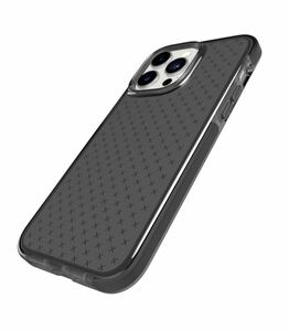 Tech21 iPhone 14 Pro Max Evo Check 衝撃吸収 スリム保護ケース16フィート マルチドロッププロテクション 追加ボタン付 Case Smokey Black