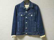 ☆中古☆BURBERRY バーバリー デニムジャケット Ｍサイズ チェック レディース_画像1