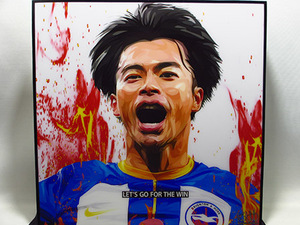 Art hand Auction [Nouveau n°674] Panneau pop art Kaoru Mitoma Soccer, Ouvrages d'art, Peinture, Portraits