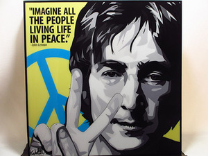 Art hand Auction [Nouveau n°400] Panneau pop art John Lennon, Ouvrages d'art, Peinture, Portraits