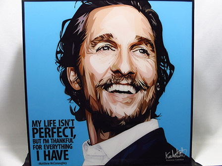 [Nuevo No. 507] Panel de arte pop Matthew McConaughey, Obra de arte, Cuadro, Retratos