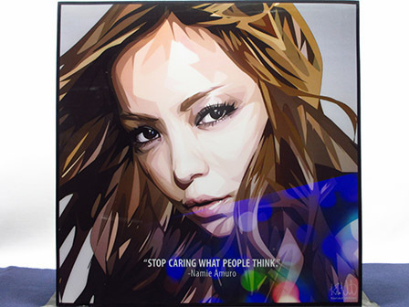 【新品 No 40】ポップアートパネル 安室奈美恵 アートパネル, 美術品, 絵画, 人物画