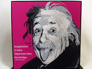 Art hand Auction [Новый № 218] Поп-арт-панно Альберт Эйнштейн Физик, произведение искусства, рисование, портрет