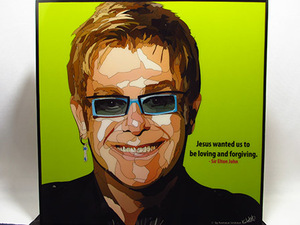 [Nuevo No. 648] Panel de arte pop Elton John, Obra de arte, Cuadro, Retratos