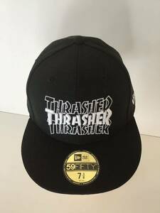NEW ERA(ニューエラ)×THRASHER (スラッシャー)/キャップ/帽子/58.7cm/THANK/ブラック