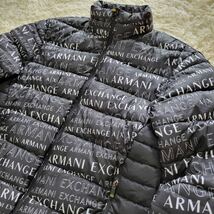 【美品】サイズL アルマーニエクスチェンジ　A/X リピートロゴ　ダウンジャケット　armani exchange　総柄　_画像7