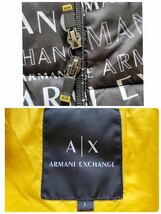 【美品】サイズL アルマーニエクスチェンジ　A/X リピートロゴ　ダウンジャケット　armani exchange　総柄　_画像9