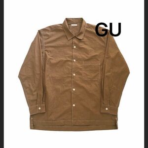 GU ジーユー　オープンカラービックシャツ　