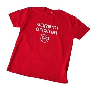 【新品】コンドーム サガミオリジナル 半袖 Tシャツ【L】赤/レッド◆SAGAMI 相模ゴム Sagami Original 避妊 男性用 女性用の画像1