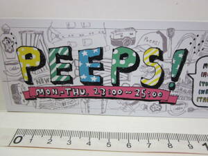 ★超レア★ZIP-FM 77.8 PEEPS!　ステッカー★月～木23:00～25:00★非売品★新品・未使用★美品★