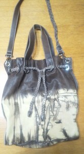 BY BIOS italy original leather hand dyeing tote bag, shoulder bag * man and woman use 