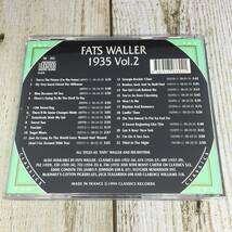 Mg0141 ■「中古CD」 FATS WALLER　ファッツ・ウォーラー　/　1935 Vol. 2 ■ フランス盤（CLASSICS 760）/ レア盤 【同梱不可】_画像3