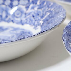イギリスアンティーク BritishAnchor 小鉢 6客セット / 風景図 ブルー 小皿の画像7