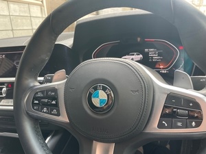 ●BMW ブルー/シルバーカーボンハンドルエンブレム/ステアリングバッチ/F22 F26 F80 F82 F84 F07 F10 F11 F30 F31 F32 F33 F34 F36 F25X3