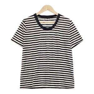 Ci12 《大きいサイズ》icB アイシービー 半袖トップス カットソー 半袖Tシャツ ボーダー柄トップス クルーネック レディース 女性服 XL