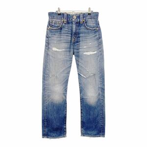 Ai29 LEVI'S リーバイス 505 デニムパンツ ジーンズ ダメージデニムパンツ クラッシュデニムパンツ ストレートデニム メンズ 紳士服 W30