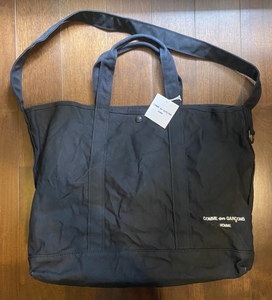 新品 23AW COMME des GARCONS HOMME キャンバストートバッグ CANVAS TOTE BAG BLACK コムデギャルソン オム HL-K203-051 定価20900円