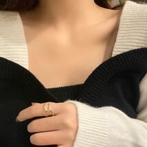 ★ シンプル クロス ノットリング リング ☆ ジュエリー レディース リング 指輪 関節リング アクセサリー 金 a5_画像8