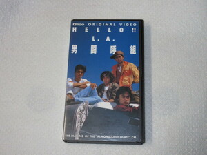 再生〇 未DVD化ビデオ 男闘呼組 HELLO L.A. VHS Glico ORIGINAL VIDEO 非売品 メイキングビデオ グリコ アーモンドチョコレートCM 