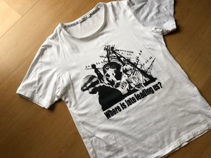 レア 良品 UNIQLO ユニクロ エヴァンゲリオン EVANGELION UT 半袖 Tシャツ 白 キャラクター 綿100％ メンズ サイズ M