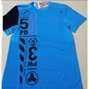 Reebok　リーボック　Mサイズ　トレーニング　半袖Tシャツ　Tシャツ　定価4290円　ジム　ランニング　ブルー