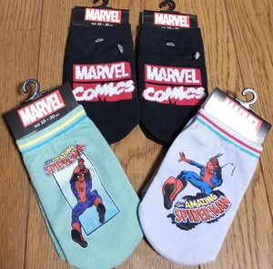 MARVEL　マーベル　スパイダーマン　15-20cm　ソックス　靴下　４足セット①　新品未使用品　スニーカーソックス