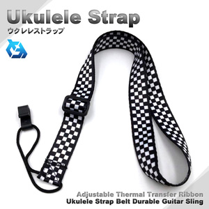  ukulele strap belt . transcription ribbon durability. is good ukulele strap [ white black type ( standard )]