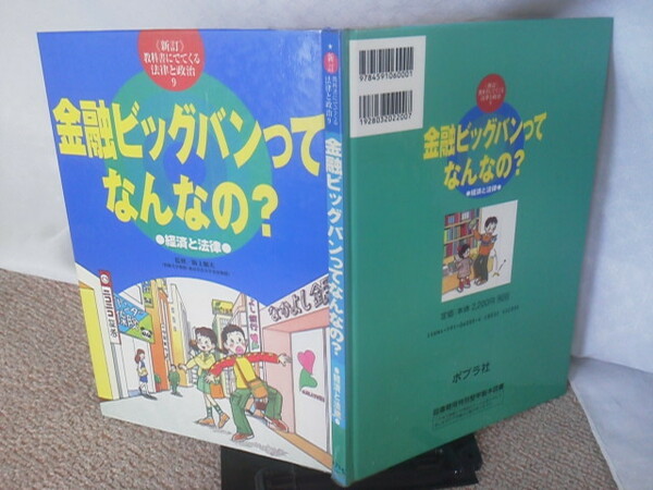 【送料込み】新訂・教科書にでてくる法律と政治9『金融ビッグバンってなんなの？』阪上順夫／ポプラ社／経済と法律