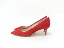 未使用 MANOLO BLAHNIK パンプス BB 35 1/2 レッド スエード_画像2