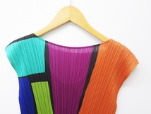 PLEATS PLEASE ISSEY MIYAKE プリーツプリーズイッセイミヤケ PP61-JT736 プリーツ マルチカラー ワンピース　美品_画像4