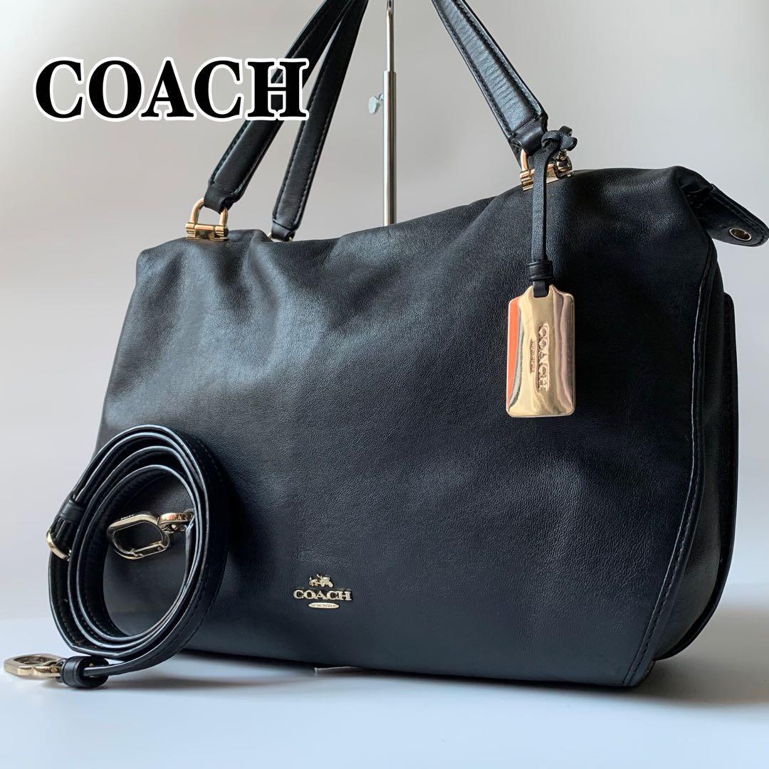 COACH◇COACH コーチ/ハンドバッグ/レザー/BLK/F36590-