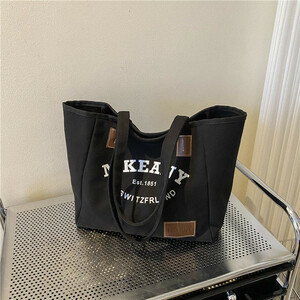 [HS-YB-06] женский сумка на плечо парусина сумка брезент большая вместимость черный 